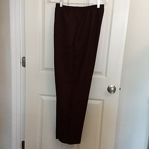 Alfred Dunner Brown Polyester Pants